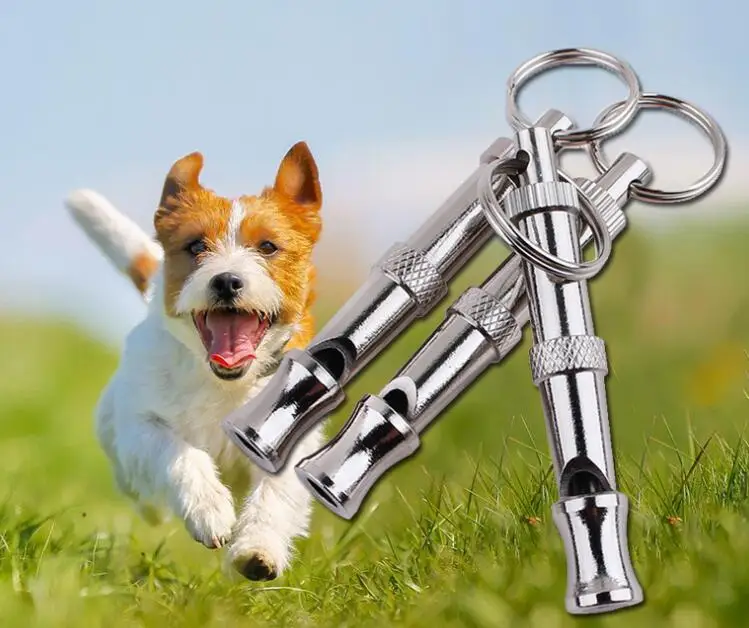 

100pcs/lot High quality Pet Training Whistles Adjustable Ultrasonic Sound Key chain Dog Whistle