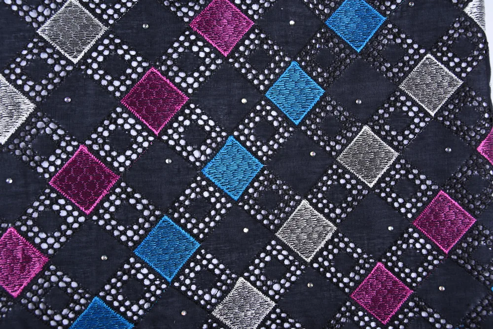 Хлопок, нигерийская кружевная ткань, швейцарская вуаль, кружево с камнями, высокое качество, африканская сухая кружевная ткань для женщин A1671