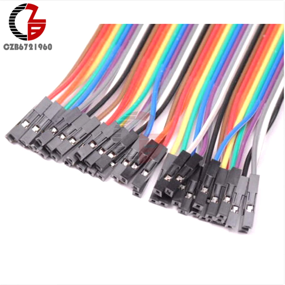 40PCS 10cm Dupont Wire Jumper Cables Female To Female 1P-1P For Arduino