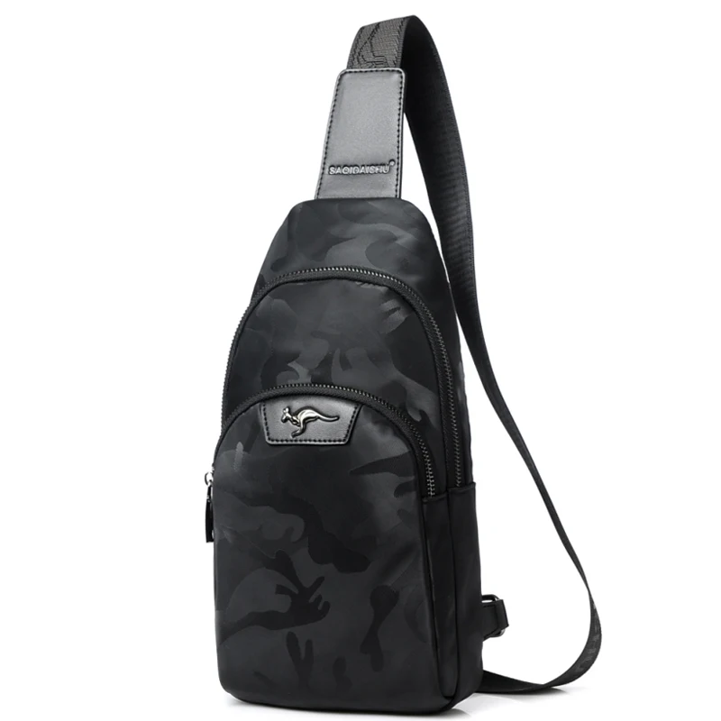 

New Casual Men Chest Bag Nylon Waterproof Black Men's Bag Sports Travel Bags Camouflage Style Male Shoulder Messenger Bags