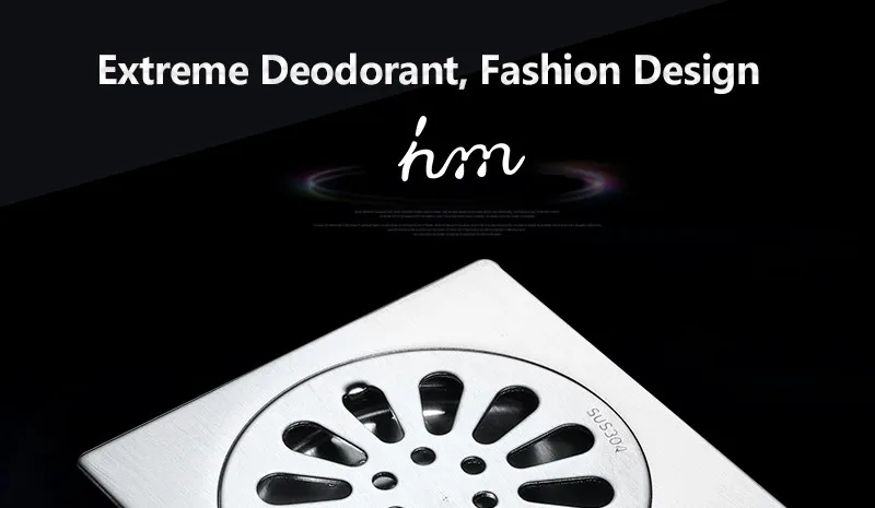 hm Floor Drain Linear Shower Floor Drains Bathroom Shower Drain Cover Stainless Steel SUS304 kitchen Filter Strainer Drainer (1)