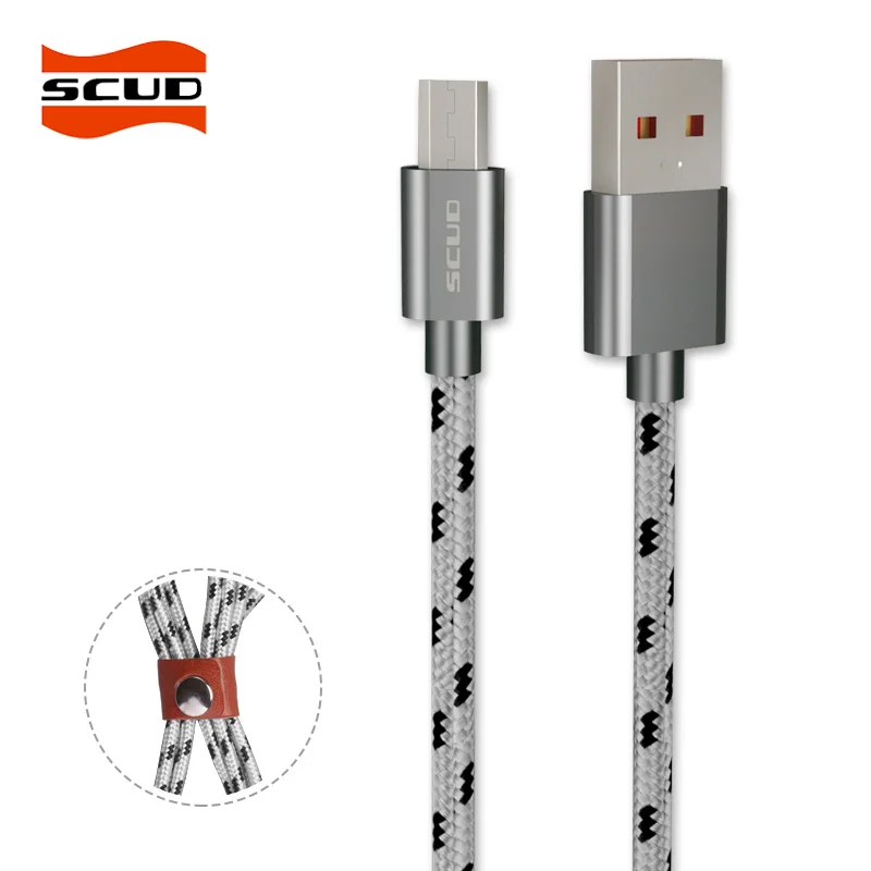 SCUD 2.4A мини микро USB кабель 1 м для передачи данных Универсальный Android телефон