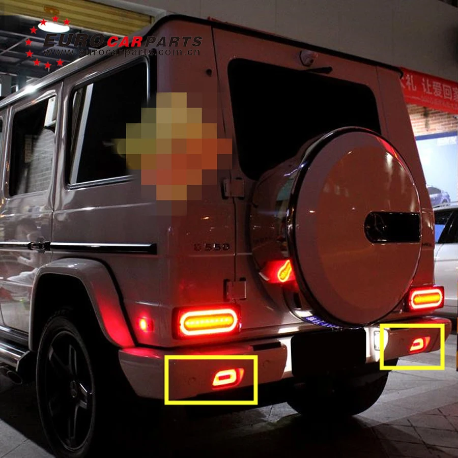 G class w463 задний бампер светодиодный liights для G wagon G350 G500 G63 G65 задний бампер светодиодный противотуманный фонарь поворотный светодиодный фонарь