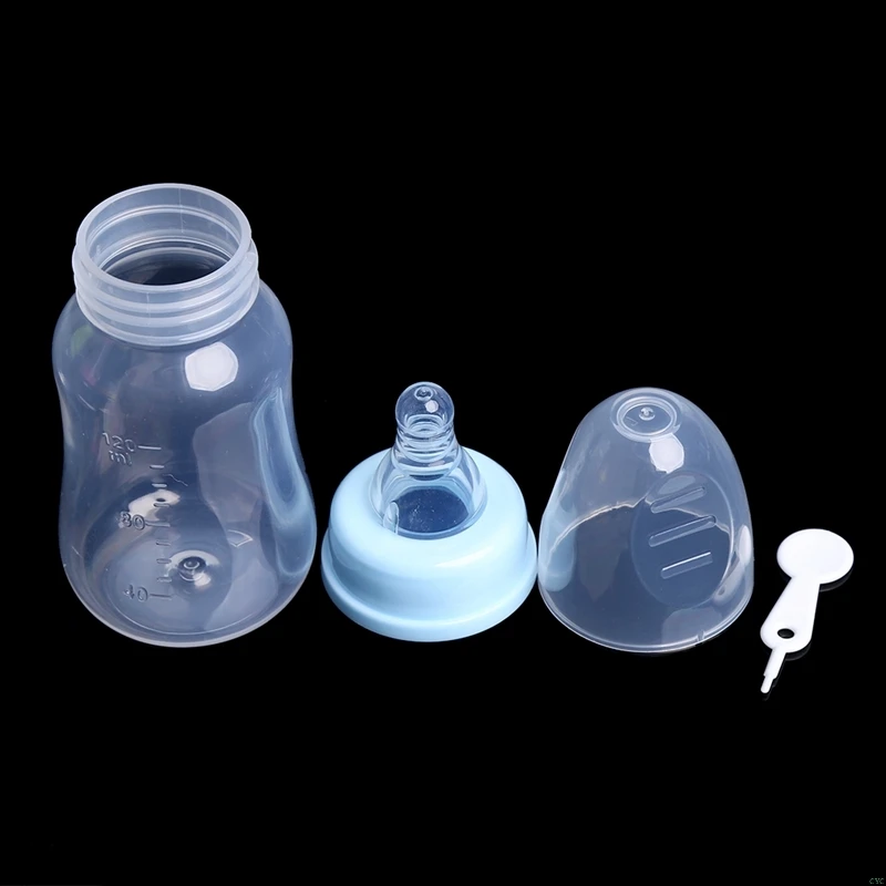 120ml Baby Newborn Nursing Nipple Bottle Silicone Pacifier Milk Water Feeding