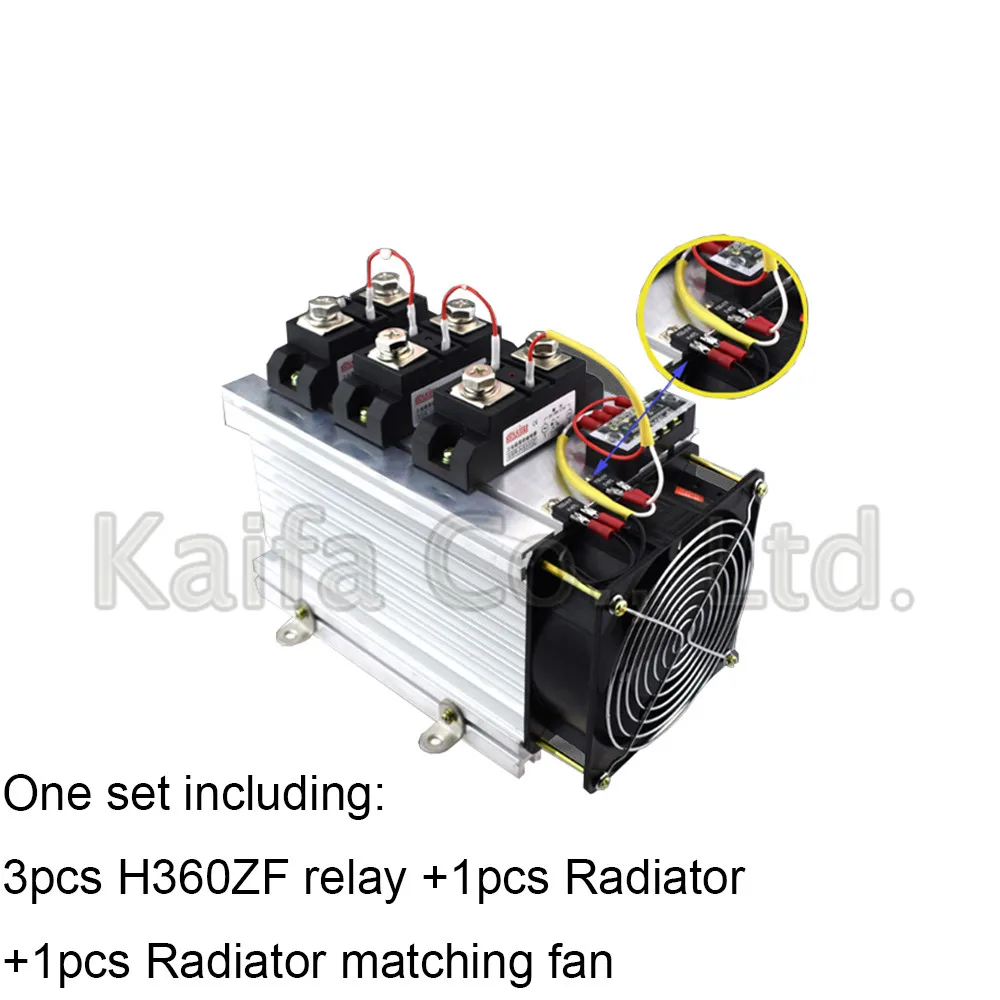 

H360ZF-3 three phase DC to AC 60A 4-32VDC industrial grade solid state relay set/SSR set Not incluidng tax