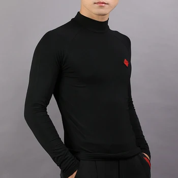 

Multi Colors Ballroom Dance Top For Men Long Sleeves Standard Dance Waltz Salsa Rumba Practice Wear Latin Dancing Outfit DC2041