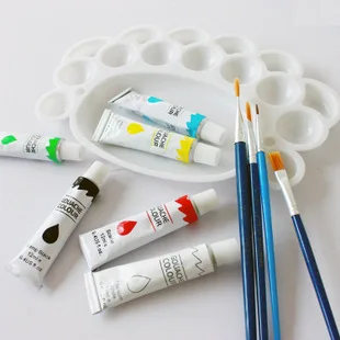 

1 set 12 color children's painting watercolor art painting kit for the safety of children's educational painting with brushes