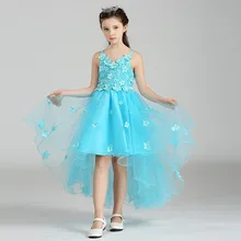 Оптом свадебное платье для девочки в цветы высокого качества без рукавов кружевное с бантом Т238 12 пар/партия