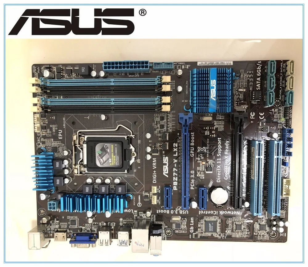Оригинальная б/у Материнская плата ASUS P8Z77 V LX2 DDR3 LGA 1155 для процессора I3 I5 I7 USB3.0 32 Гб