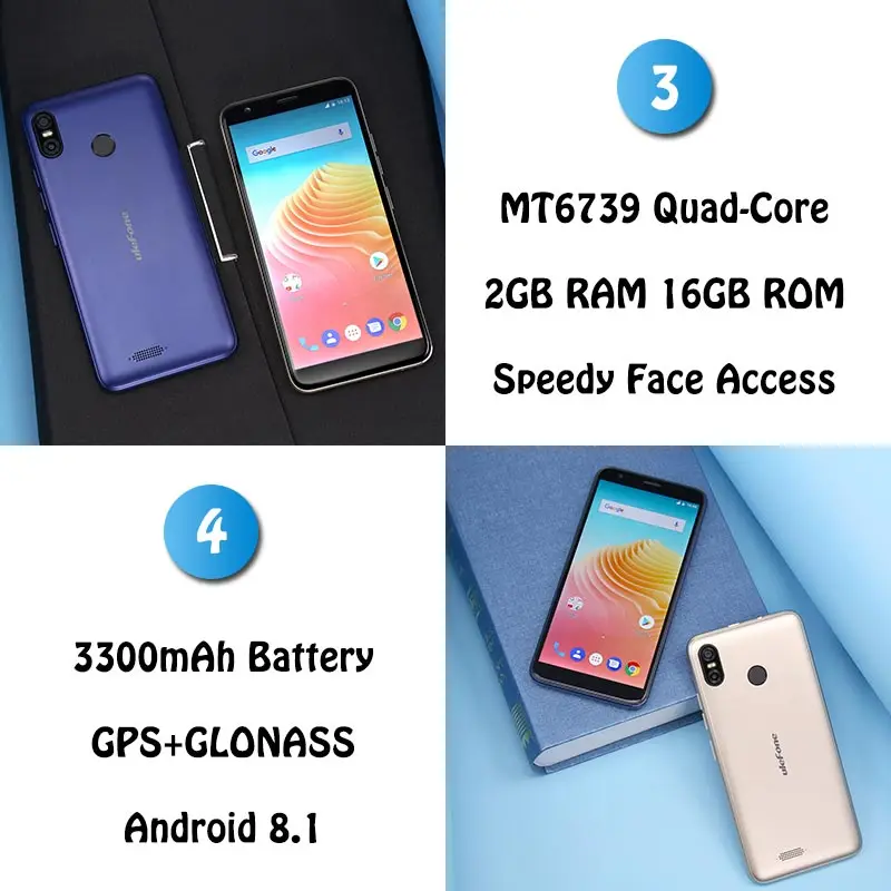 Ulefone S9 Pro 5 &quot18:9 мобильный телефон Android 8 1 MTK6739 четырехъядерный 2 ГБ + 16 Гб 13 МП Мп