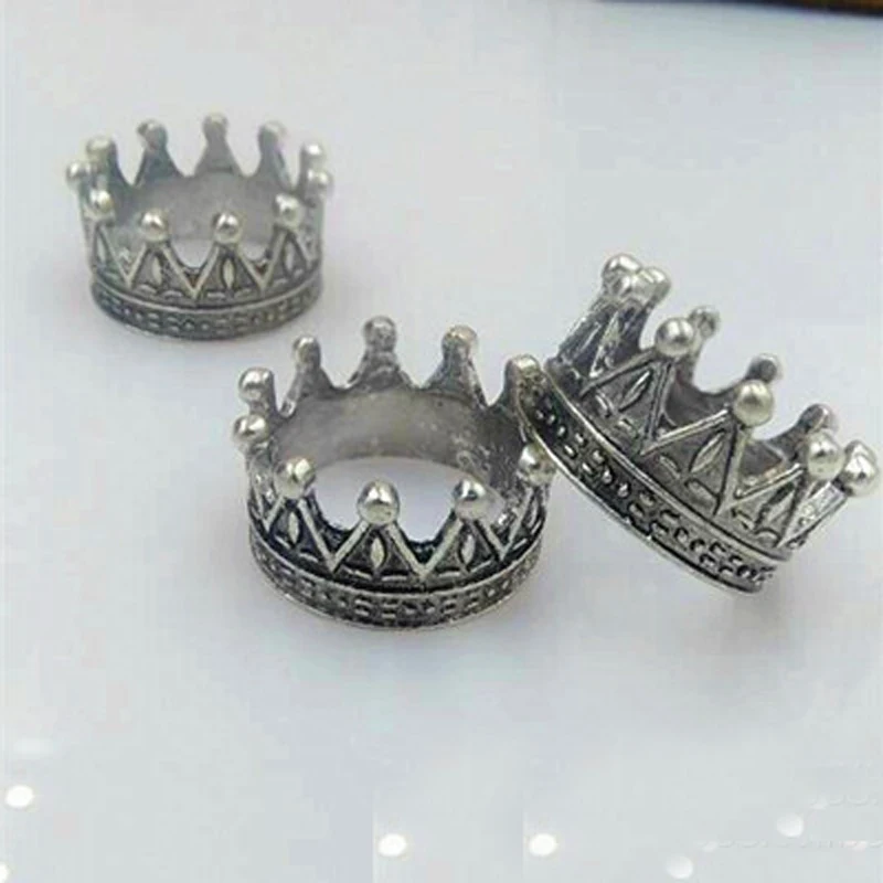 

5pcs/lot High quality Antique Silver pendant Crown Charm Bracelet Necklace Charms DIY Jewelry Accessories 13mm*25mm