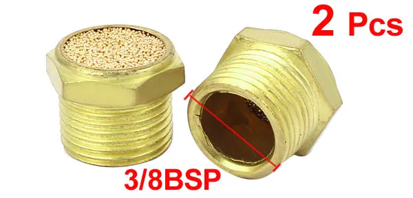 3/8BSP Thread Pneumatic Deadener Air Breather Muffler Noise Silencer 2pcs