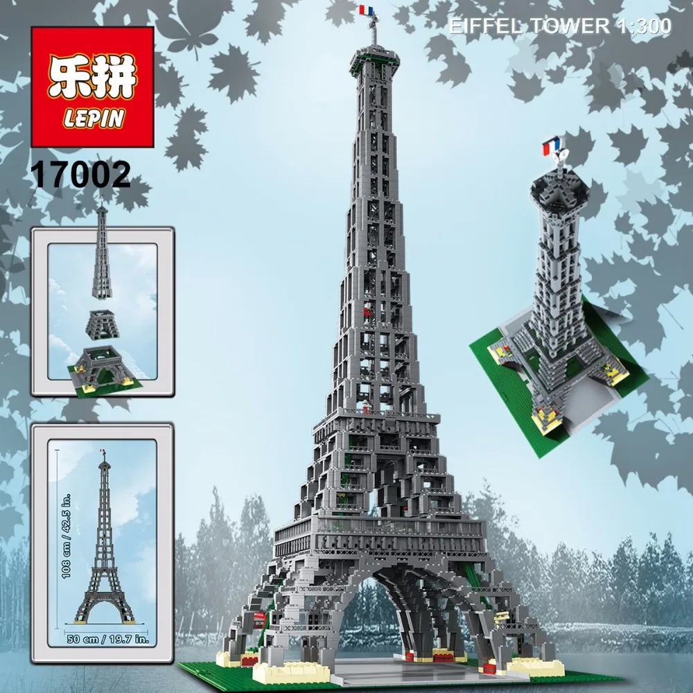 

LEPIN 17002 City Street 3478pcs The Eiffel Tower Model Building Assembling Brick Toys Compatible 10181 birthday gifts toy gifts