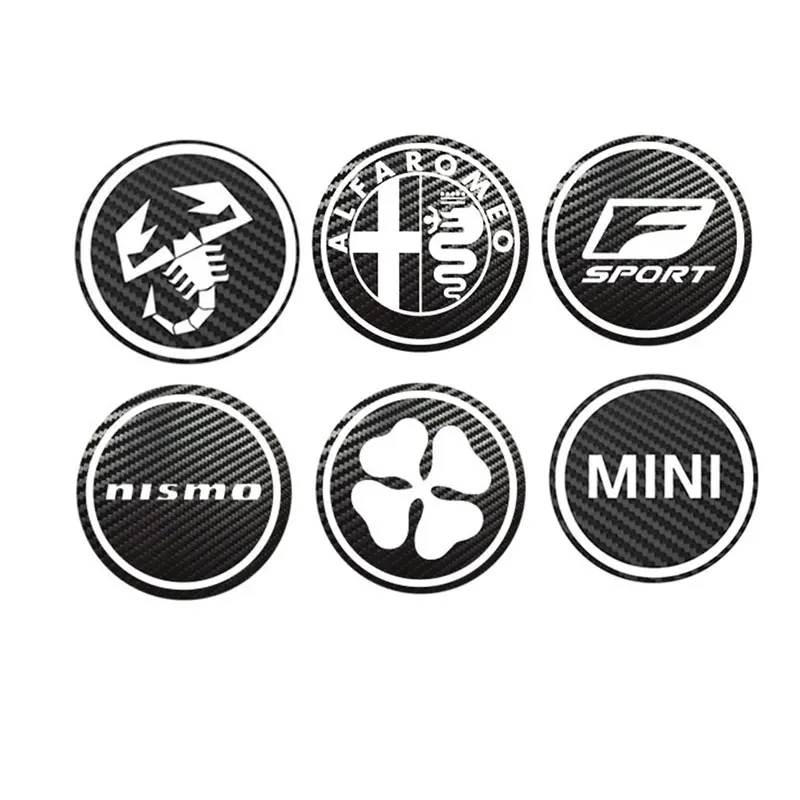 4x50 мм 56 60 для Fiat Opel AMG Mitsubishi значки с логотипом карбоновые центральный колпачки