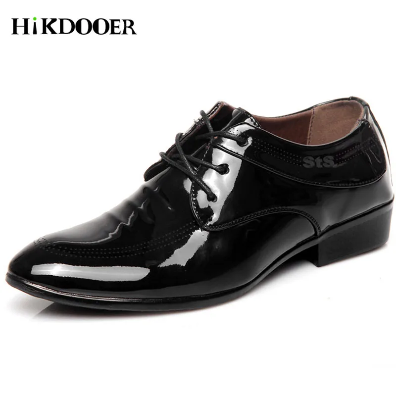 

New Arrival Men Formal Leather Shoes Solid Color Pointed Toe sapato social masculino Male Wedding Office Shoes
