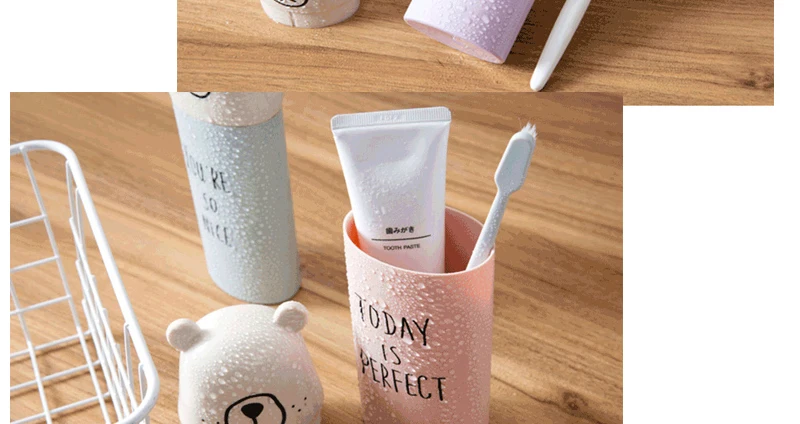 Travel Toothbrush Cup Storage Boxes Cute Cartoon Brush Teeth Washing Tooth Case Children Home Bathroom Organization Bin Portable_04