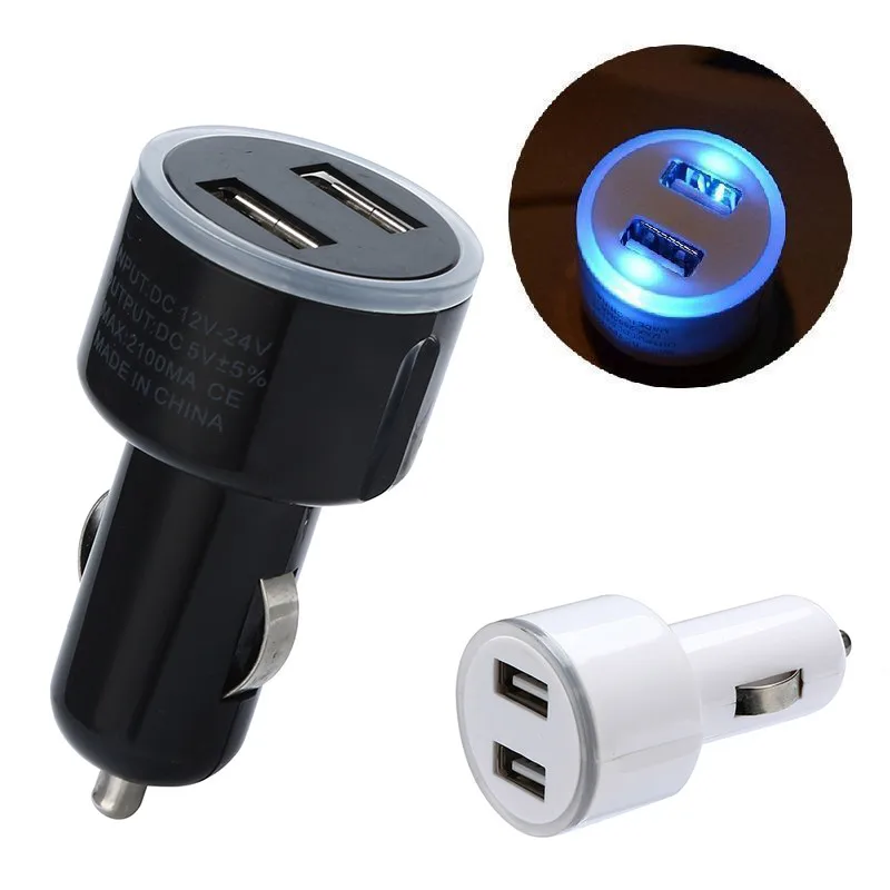 

3100mA Cigarette Lighter 2x USB Charger Car Auto Charging Adapter Cell Phone Charger Universal Mobile Phone For iPhone Samsung