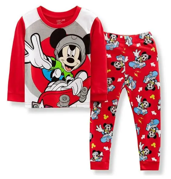 Детские пижамные комплекты одежда для сна для мальчиков От 2 до 7 лет Пижамный костюм для девочек Детская Пижама, футболка+ штаны комплект домашней одежды для маленьких девочек и мальчиков - Цвет: style 12