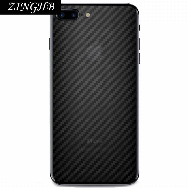 

2 Pcs/lot Clear Transparent Back Carbon Fiber Sticker for iPhone 8 Plus/7 Plus 5.5" Slim Fit Protective Film Skin Cover Case