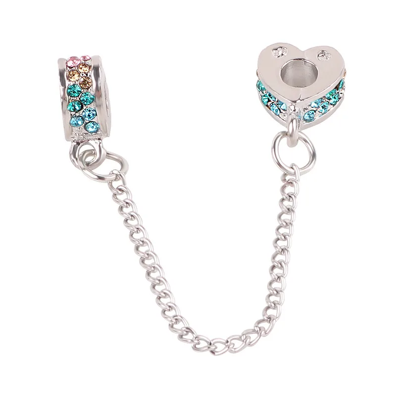 Dodocharms кулон серебряный золотой браслет ожерелье Подходит Pandora бисера любовь подарок цепь ювелирные изделия в форме сердца - Цвет: X371