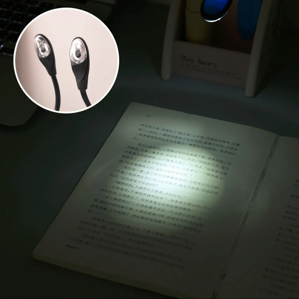 Портативная светодиодная мини лампа для чтения книг гибкий USB светильник новинка
