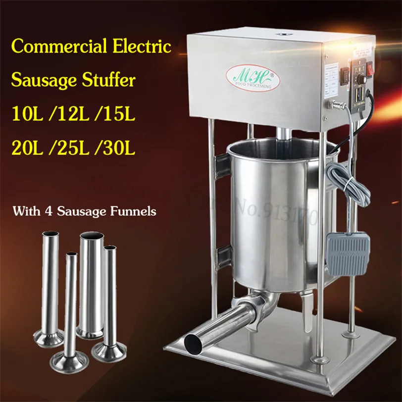Electric Automatic 15L Sausage Stuffer Heavy Duty Sausage Meat Filler