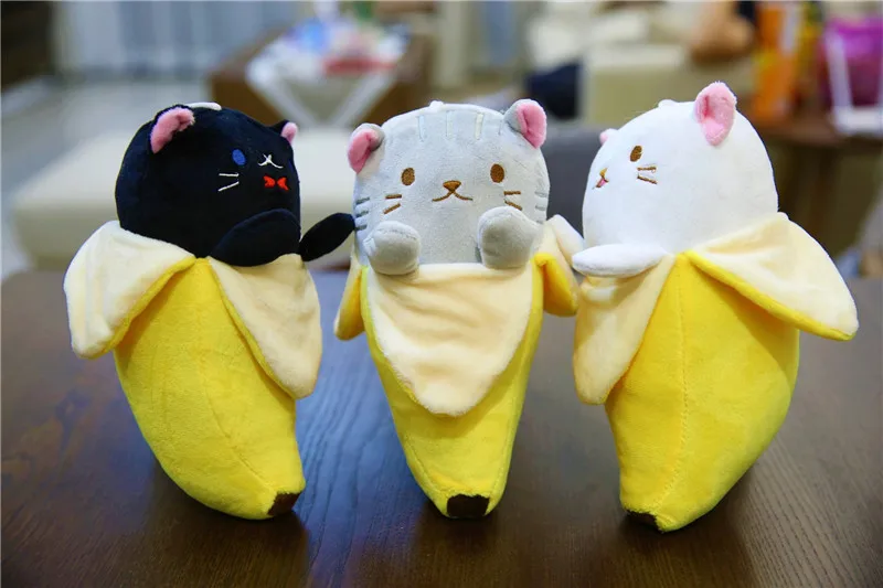 Новинка 2017 20 см плюшевые игрушки с банановым котом Kawaii аниме Китти куклы Neko