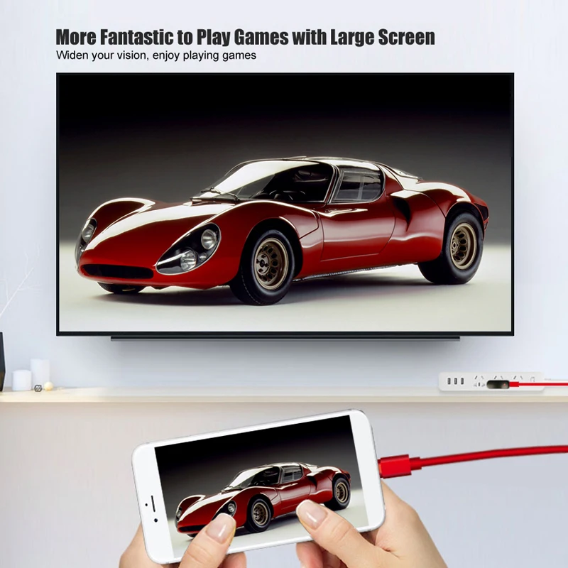 ТВ приставка 1080P HDMI зеркальный литой кабель для Apple iPhone X 8 7 6 iPad Dongle TV Digital AV