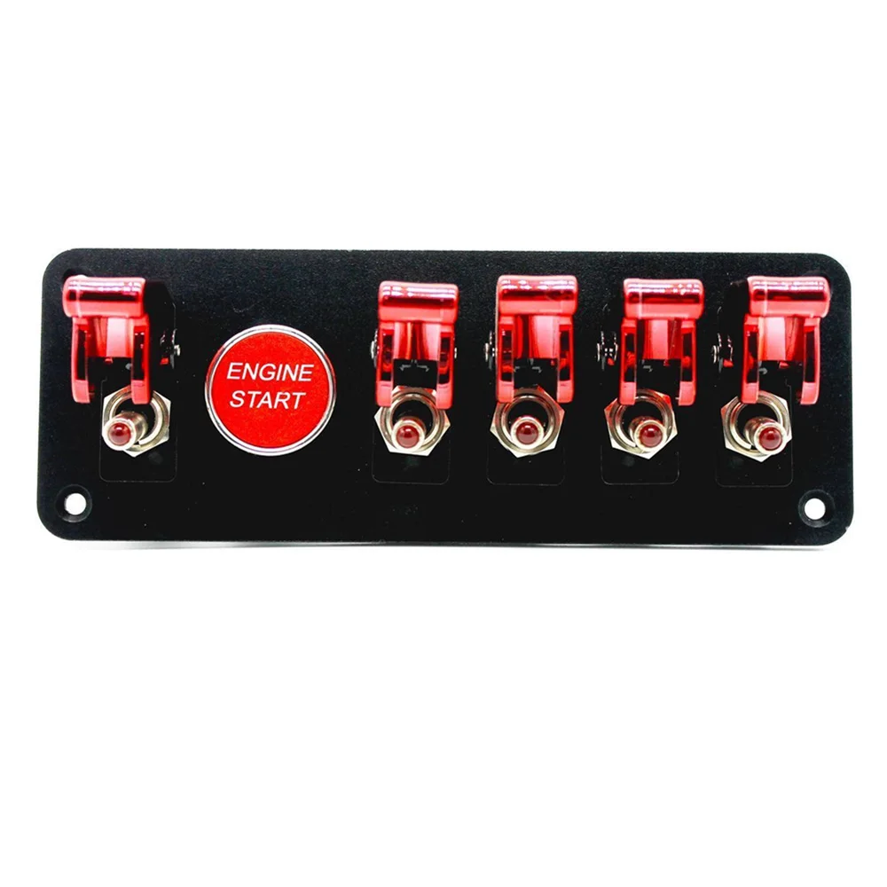 1 pcs Car 12V Carbon Fiber Racing Ignition Switch Panel Engine Start