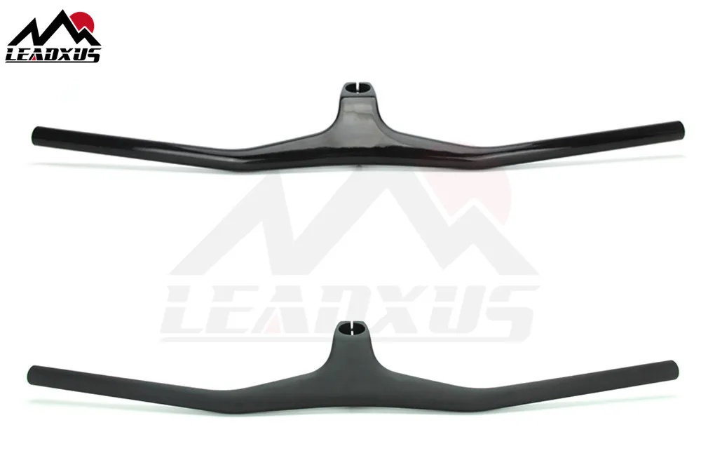 

LEADXUS 2019 Newest Carbon Fiber Mountain Bicycle Riser-17 Degree One-shaped Handlebar Integrated MTB Carbon Handlebar