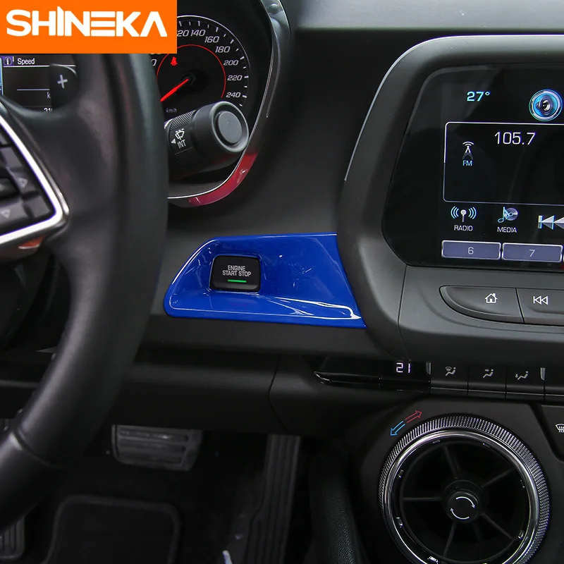 Us 18 89 16 Off Shineka Engine Start Stop Button Trim Keyless Start Switch Cover For Chevy Camaro 2017 Car Styling In Interior Mouldings From