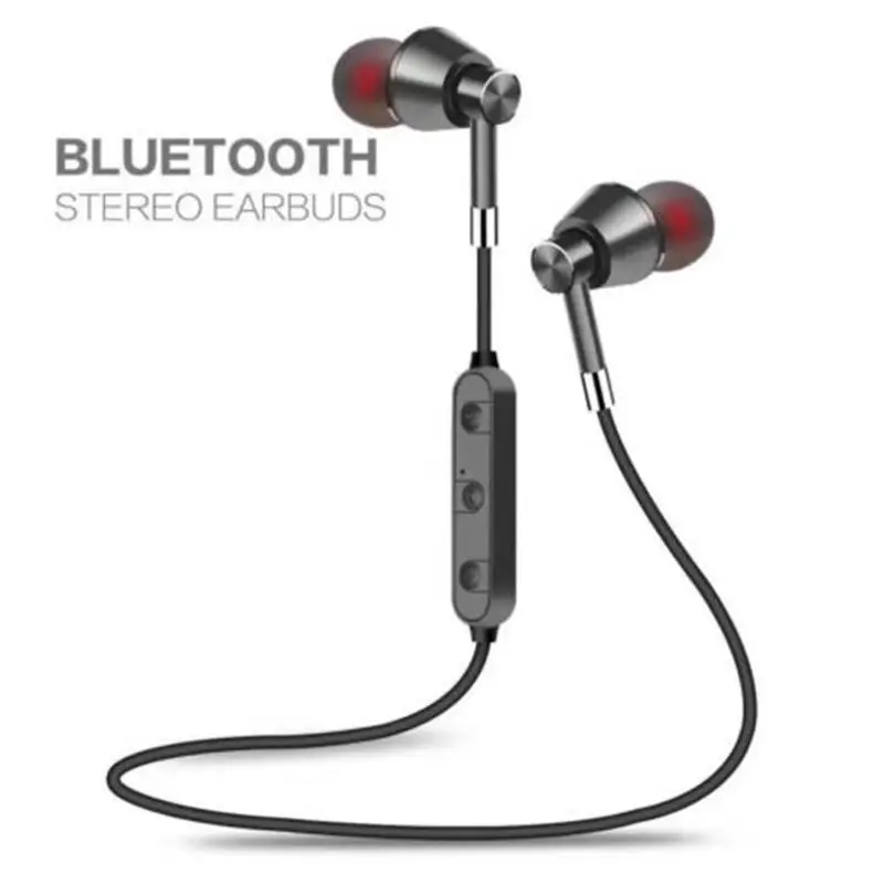 Беспроводные наушники Bluetooth с шейным ремешком спортивные музыкальные для