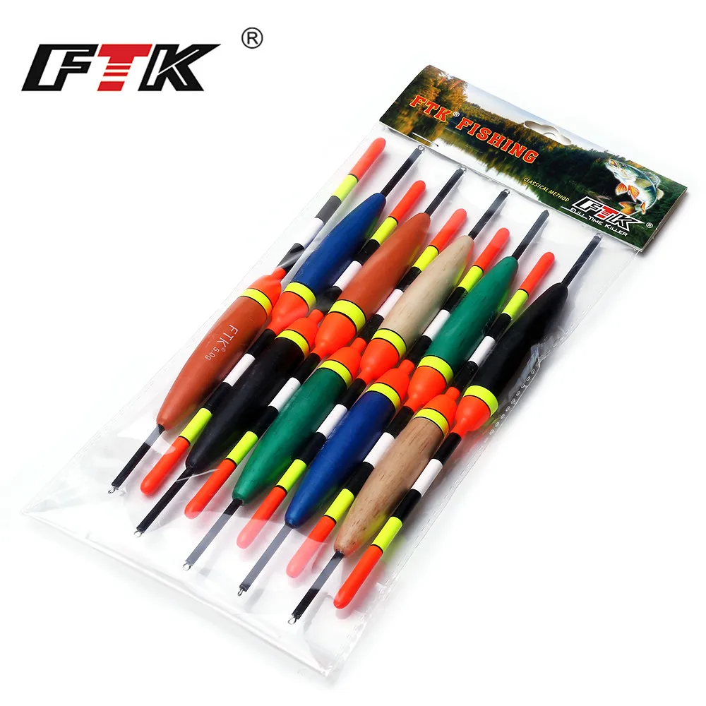 FTK Barguzinsky Fir 10 шт./лот смешанный размер цветной буй дрифтерная трубка Articulos De Pesca