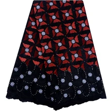 Швейцарские кружева для девочек вышитое хлопковое кружево ткань высокого качества африканская кружевная вуаль ткань для вечерние платье A1047