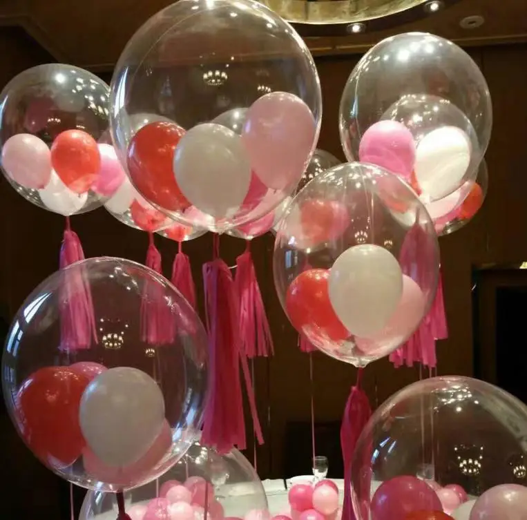Us 106 4 20 Off 36 Inches Bobo Gelembung Jelas Hen Partai Dekorasi Balon Ulang Tahun Pernikahan Xmas Tahun Baru Transparan Balon Meriah Acara