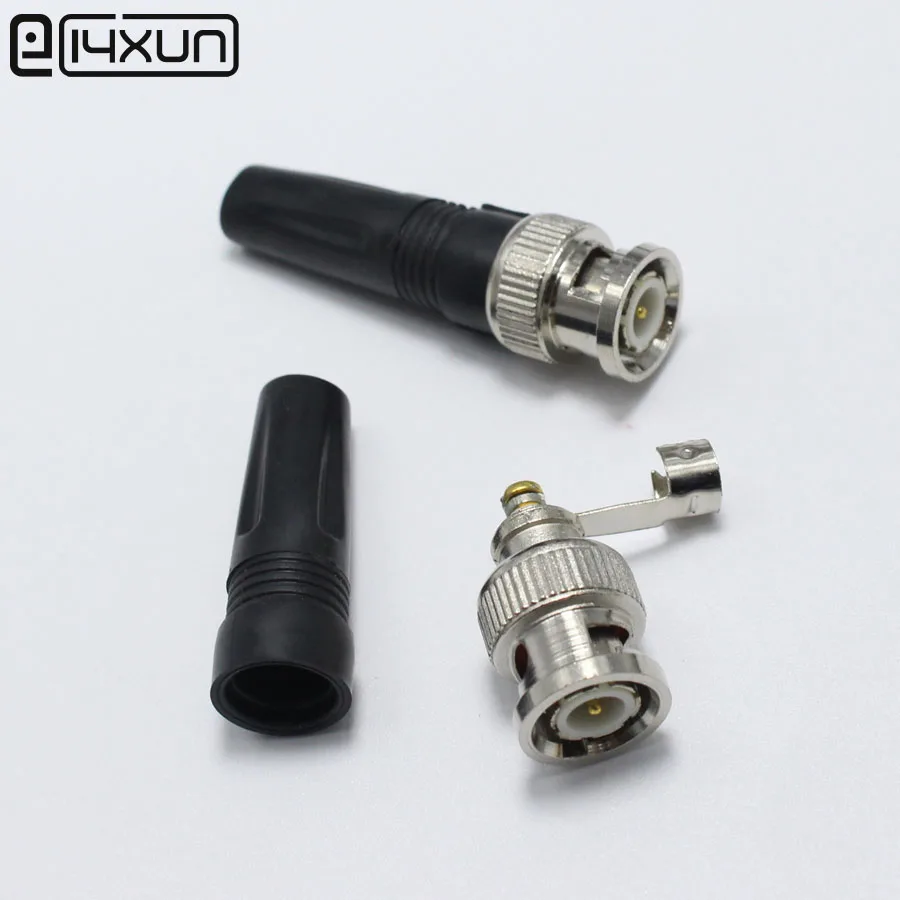 1pcs Free Welding BNC Black plastic Plug Q9 Monitor Connector Joint