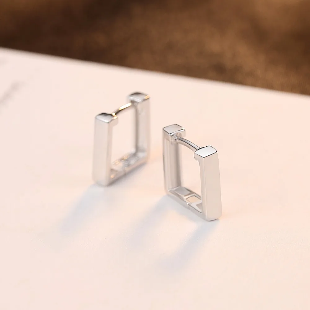 CZCITY Brand Classic Real 925 Sterling Silver on Earrings Square Shape Hoop Fine Women Earrings Factory Wholesale Gift CZCITY Brand Classic Real 925 Sterling Silver on Earrings Square Shape Hoop Fine Women Earrings Factory Wholesale Gift