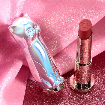 

Nude Makeup Lip Cosmetics Velvet Red Waterproof Lipstick Cute Cat Shaped Matte Lipstick Long Lasting Lipsticks Korean Cosmetics