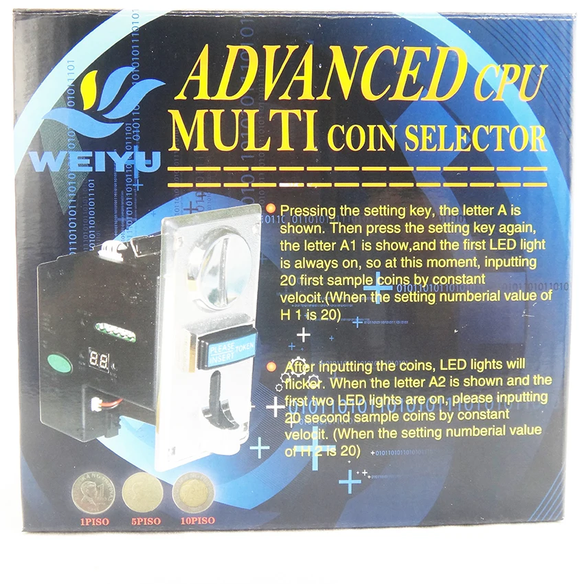 1 комплект Мульти монетоприемник Селектор с таймером доска монетоуправляемое устройство контроля времени для кафе киоск для 1-6 Типы монеток