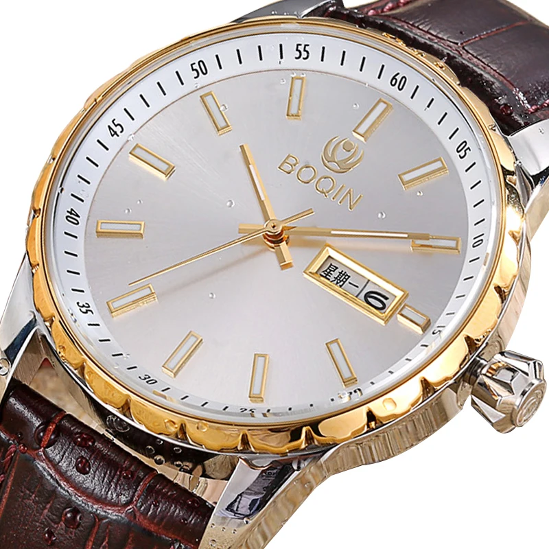 

XINBOQIN Mens Watches Stainless Ssteel Quartz Man Luxury Brand Wristwatches Waterproof Calendar Week Relogio Masculino Movement