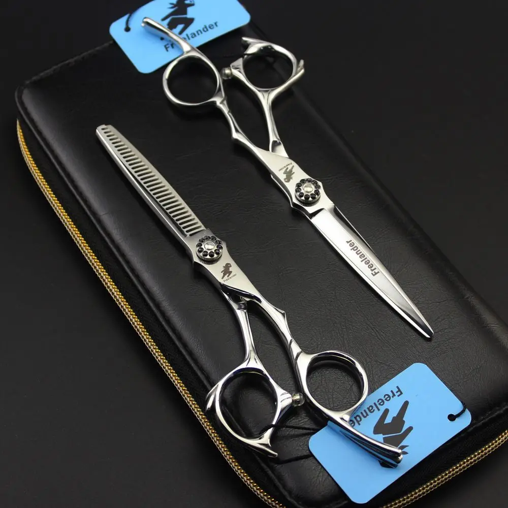 Freelander 6 Inch  Hair Cutting Scissors Hairdressing Professional Hair Scissors Thinning Shear Barber Scissors sangelar pet grooming professional 7 pet scissors cutting shear dog cat grooming family using pet groomer прямые ножницы