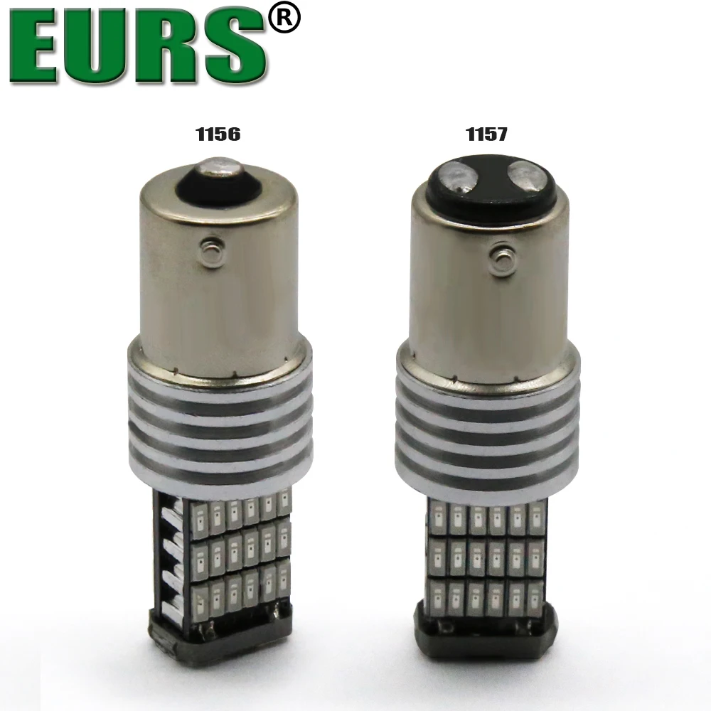 EURS 1156 1157 T15 T20 светодиодный Canbus без ошибок 4014 45SMD декодер лампа обратный указатель