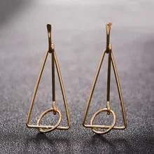 Creative Long Statement Earrings Geometric Retro Geometric Exaggerated Dangle Drop Earrings For Women Earings Oorbellen Brinco geometric faux gem drop earrings