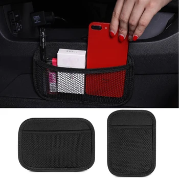 

YCCPAUTO 1Pcs Universal Car Storage Bag Net Pocket Car Seat Organizer Mesh Bag Truck SUV Auto Interior Accessories