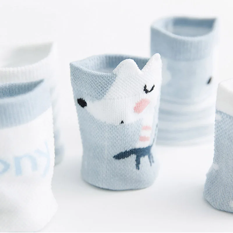 5 пар/лот, носки для малышей с героями мультфильмов летние дышащие сетчатые тонкие носки для детей, хлопковые носки для мальчиков и девочек, носки ярких цветов
