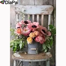 DIAPAI полная квадратная/круглая дрель 5D DIY Алмазная картина "Цветочный стул" Алмазная вышивка крестиком 3D декор A21561