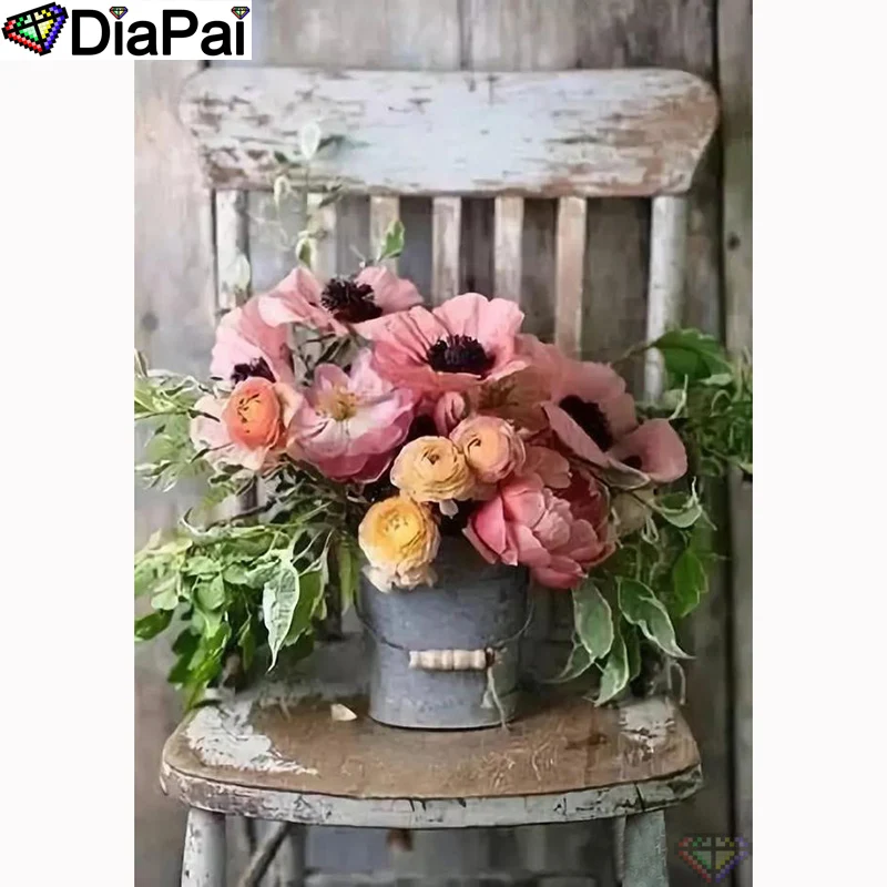 

DIAPAI 100% Full Square/Round Drill 5D DIY Diamond Painting "Flower chair" Diamond Embroidery Cross Stitch 3D Decor A21561