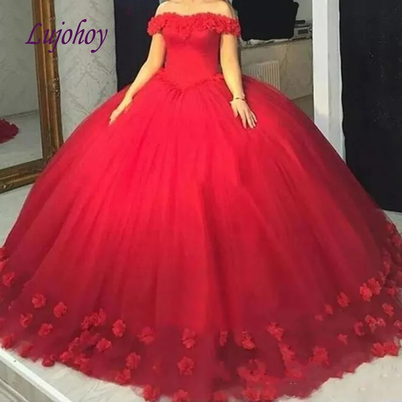 Красное Кружевное бальное платье из тюля размера плюс 15 лет 16 милое платье для выпускного вечера Дебютант - Цвет: Красный
