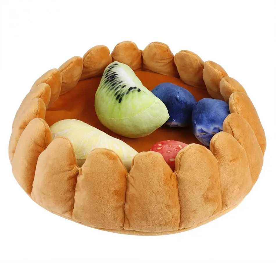 Милые домашние животные Коврик Тарт кровать коврик питомник с фруктовой формы Подушка для собак кошек держать тепло питания