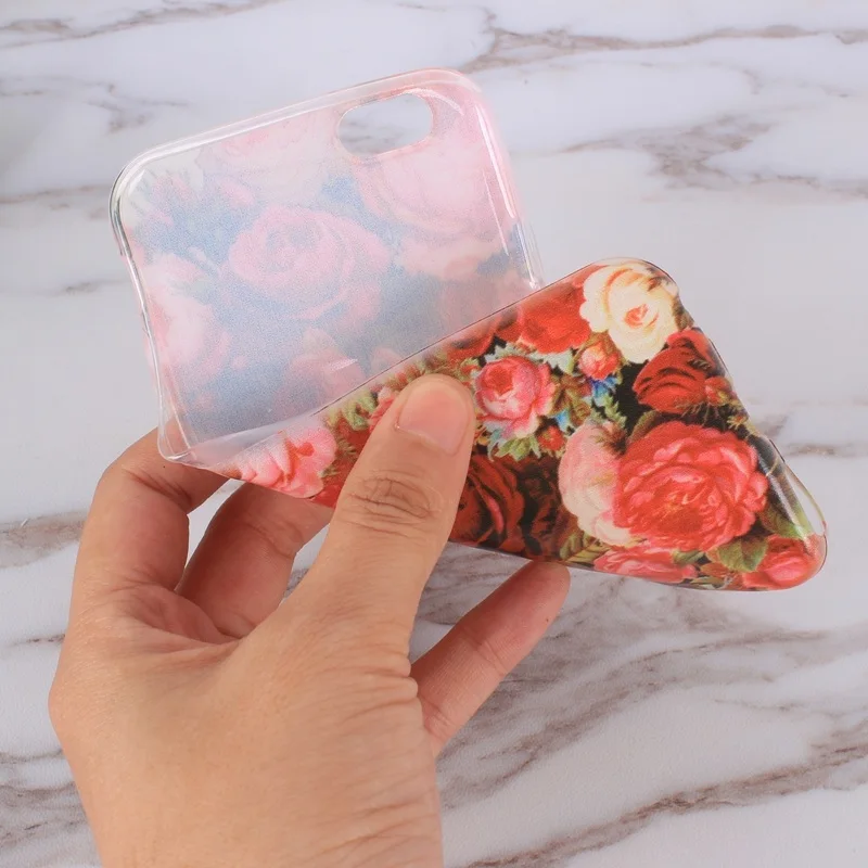 Luxury Flower Cute For iPhone 5 5S SE 6 6S 7 4 4S Silicone 07